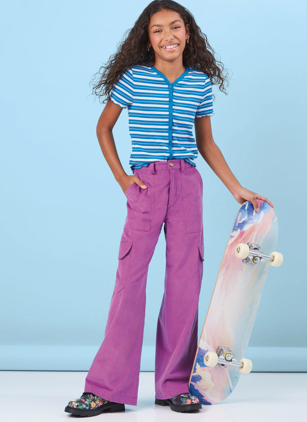 McCall’s Girls Shorts And Cargo Pants Sewing Pattern M8396