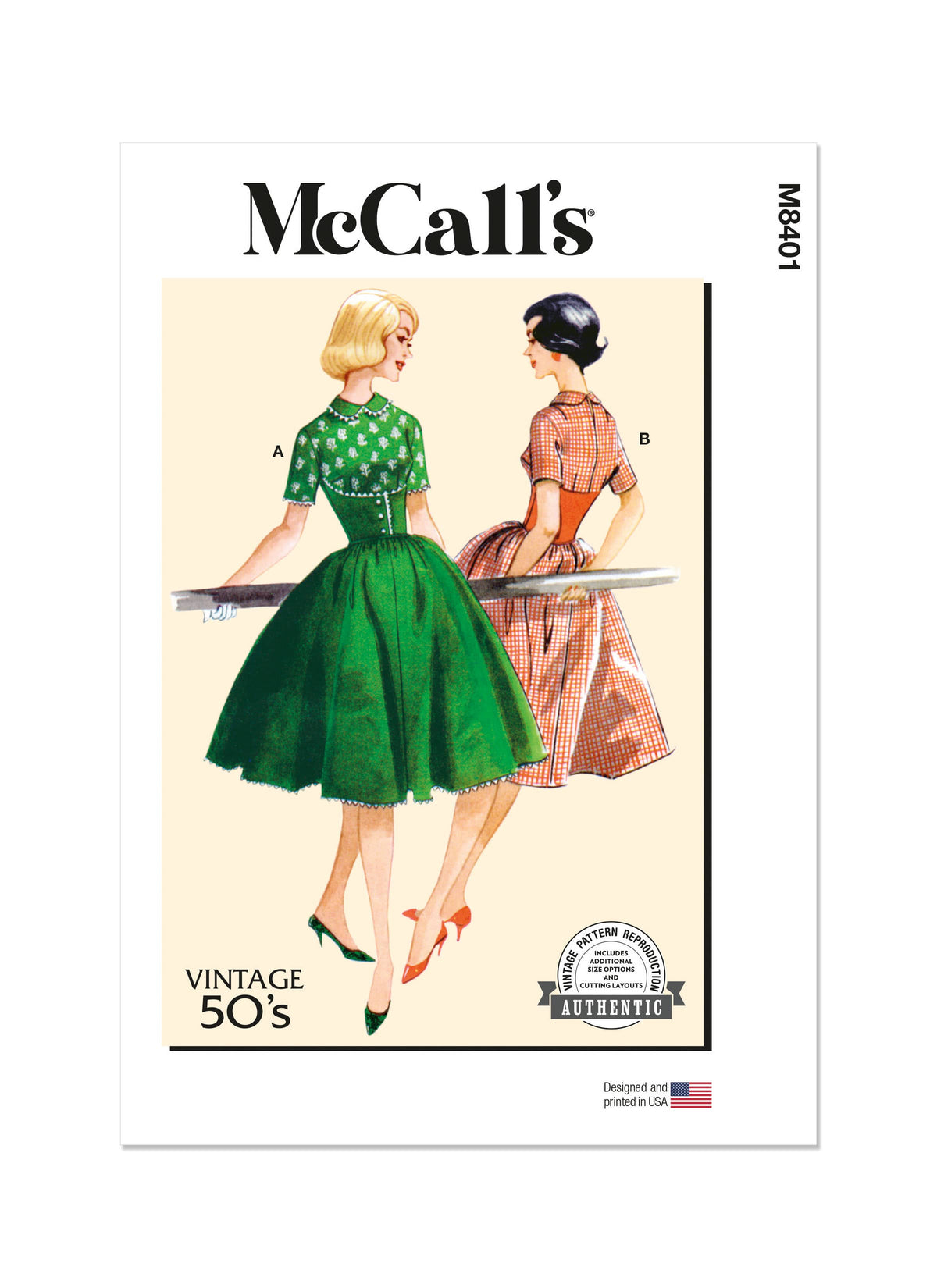 McCall’s Misses Dresses Sewing Pattern M8401