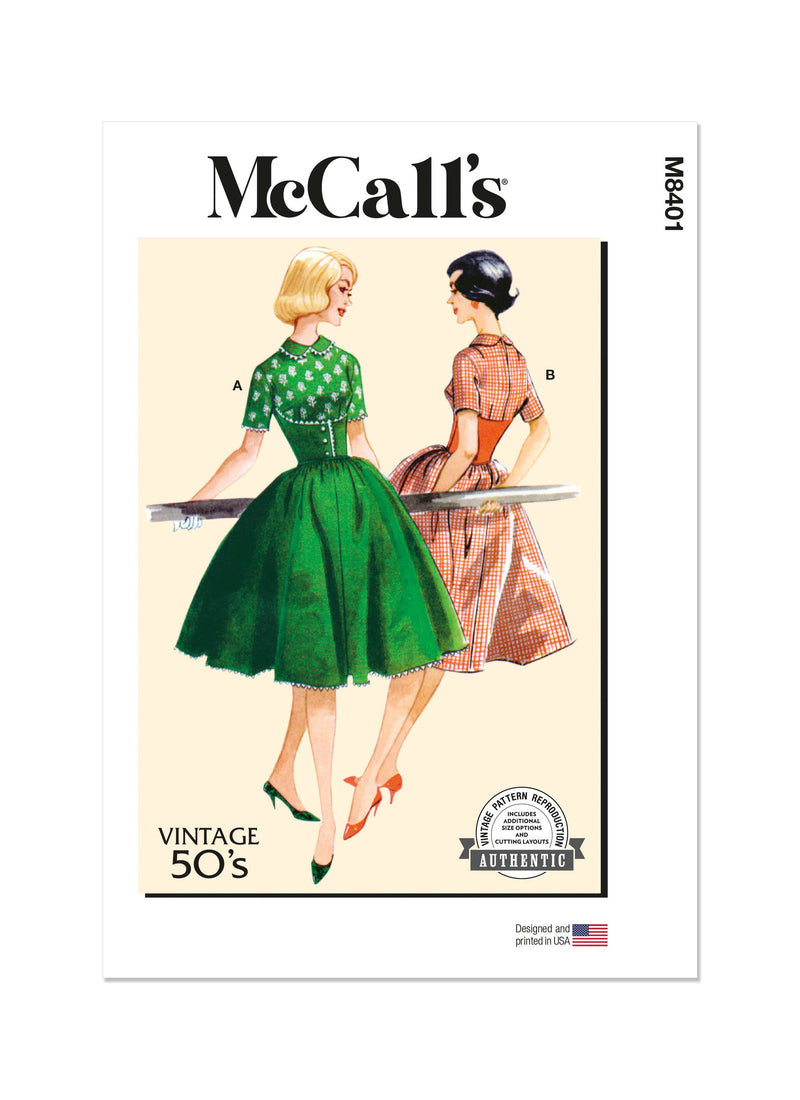 McCall’s Misses Dresses Sewing Pattern M8401