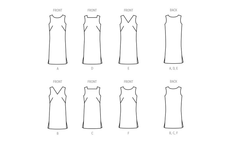 McCall’s Misses Dresses In Two Lengths With Choice Of Three Necklines Sewing Pattern M8402