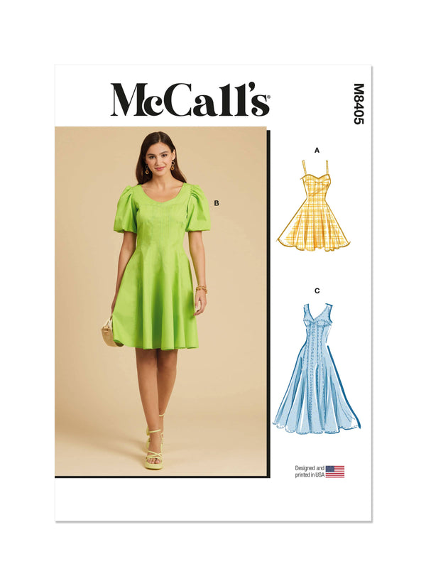 McCall’s MissesS Dress With Sleeve And Length Variations Sewing Pattern M8405