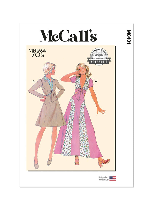 McCall’s Misses Top And Skirt Sewing Pattern M8431