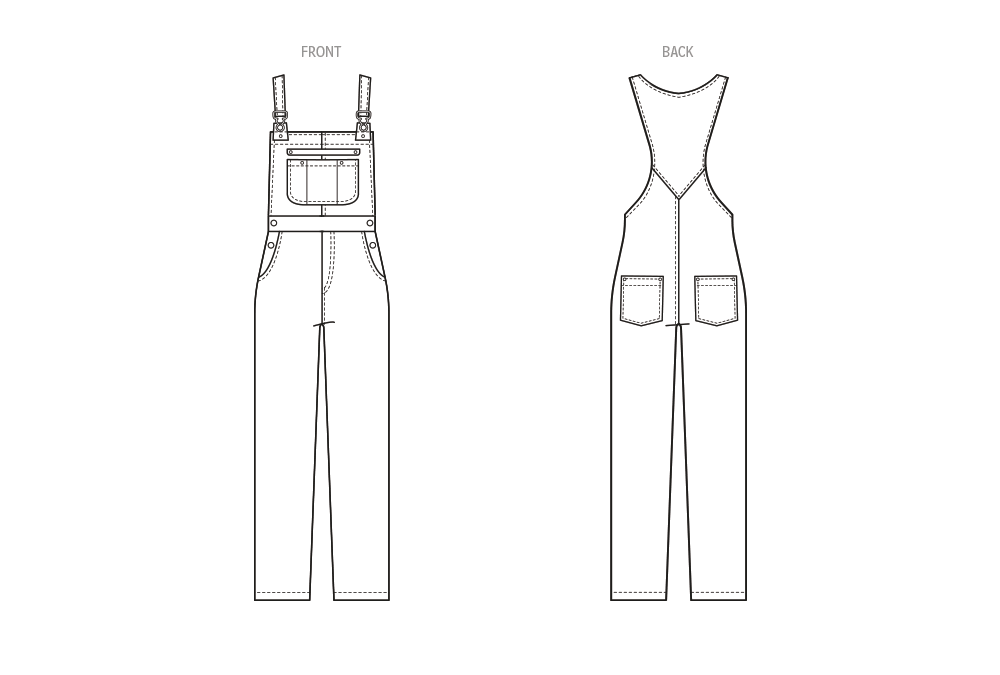 McCall’s Misses Overalls Sewing Pattern M8437