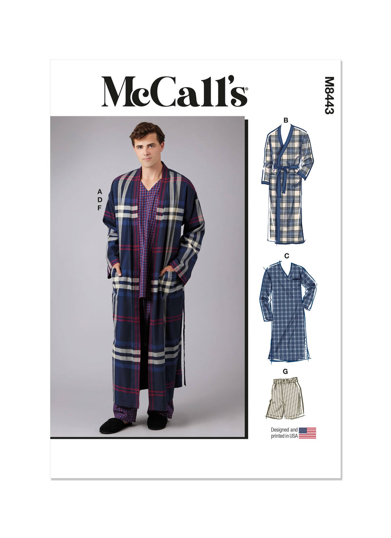 McCall’s Men's Sleepwear Sewing Pattern M8443