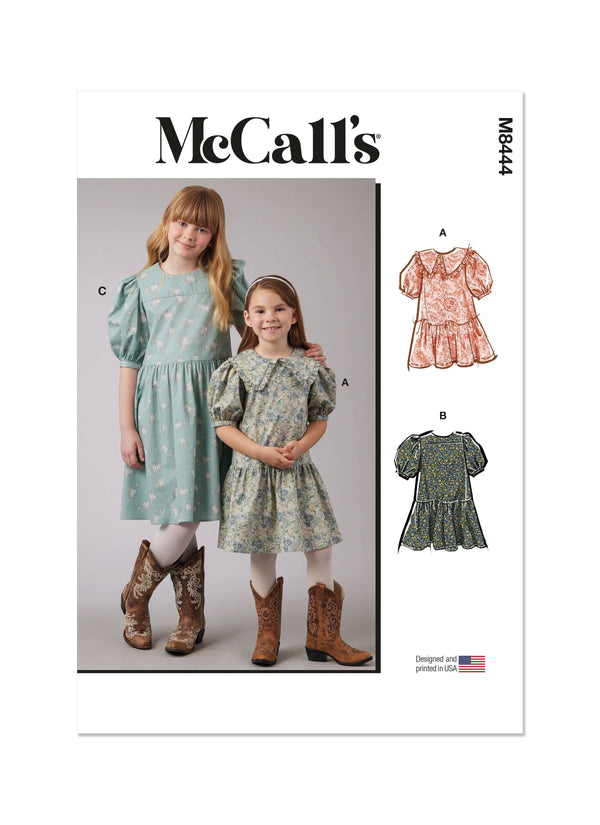 McCall’s Children's And Girls Dresses Sewing Pattern M8444