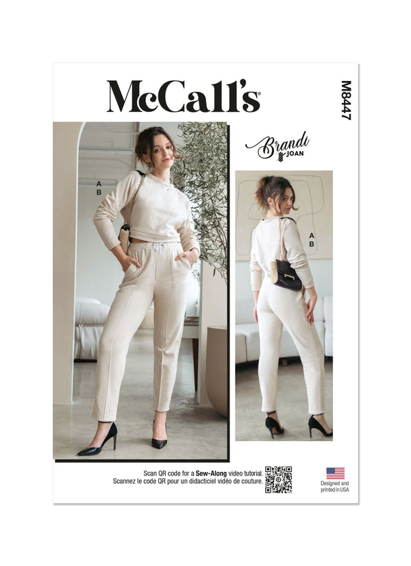 McCall’s Misses Knit Top And Pants Sewing Pattern M8447