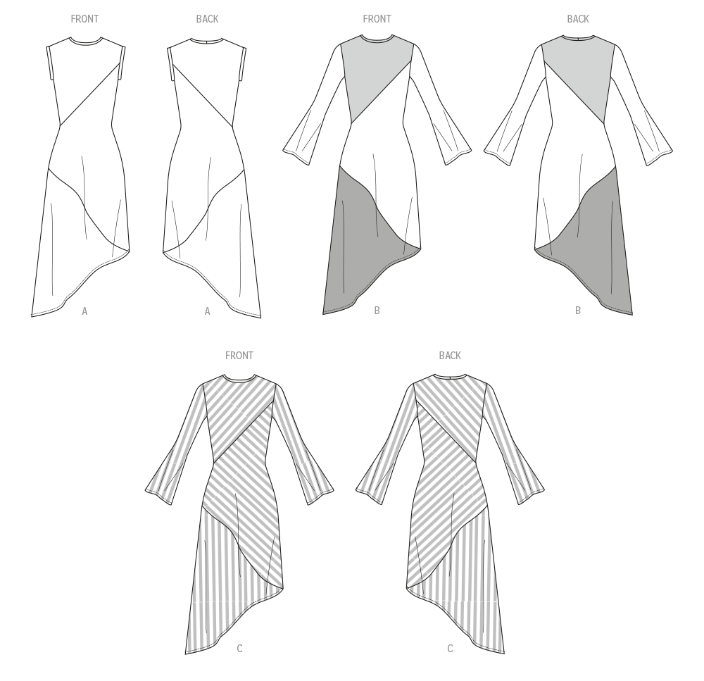 McCall’s Misses Knit Dress With Sleeve Variations Sewing Pattern M8448