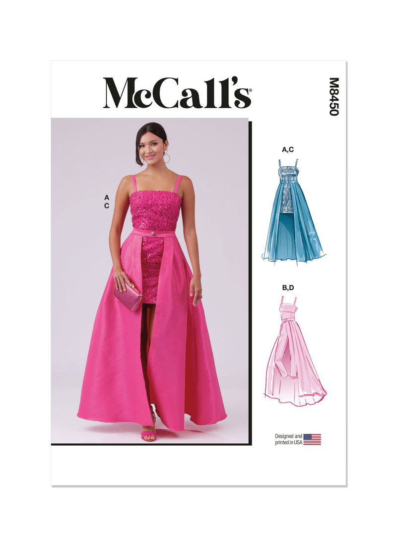 McCall’s Misses And Women's Dress, Jumpsuit And Overskirt Sewing Pattern M8450