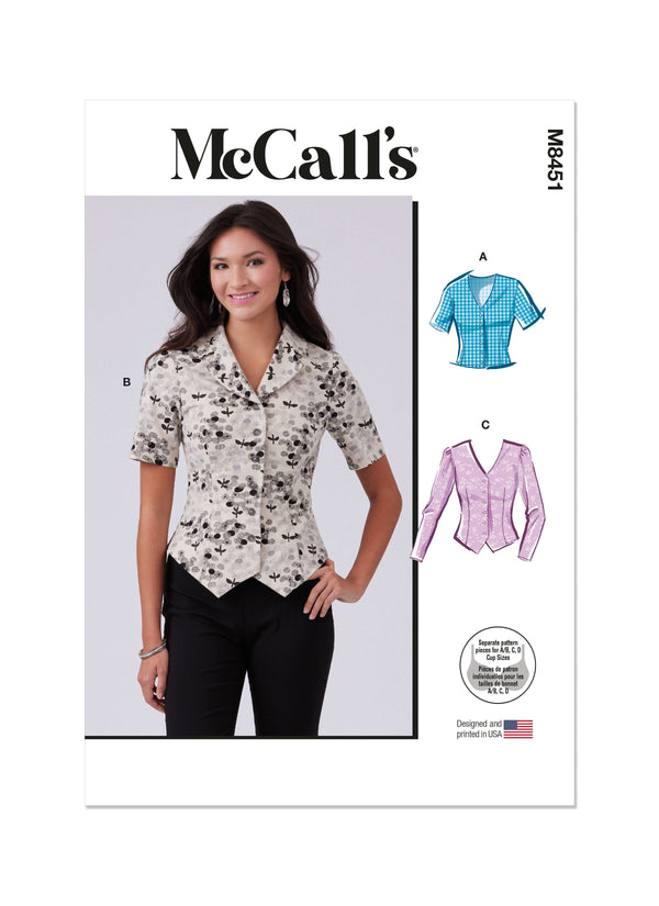 McCall’s Misses Tops Sewing Pattern M8451