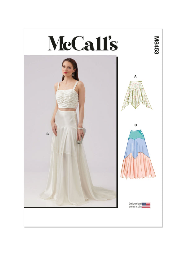 McCall’s Misses Skirt In Two Lengths Sewing Pattern M8453