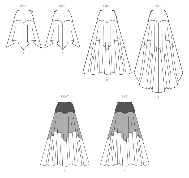 McCall’s Misses Skirt In Two Lengths Sewing Pattern M8453