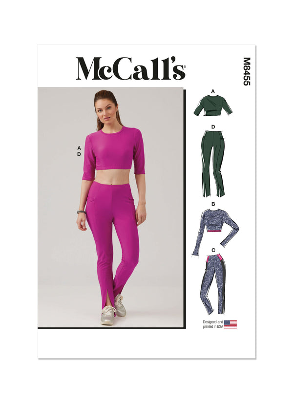 McCall’s Misses Knit Top And Leggings Sewing Pattern M8455