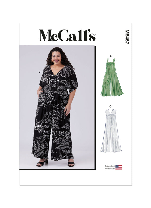 McCall’s Misses Loose Fit Jumpsuit And Sash Sewing Pattern M8457
