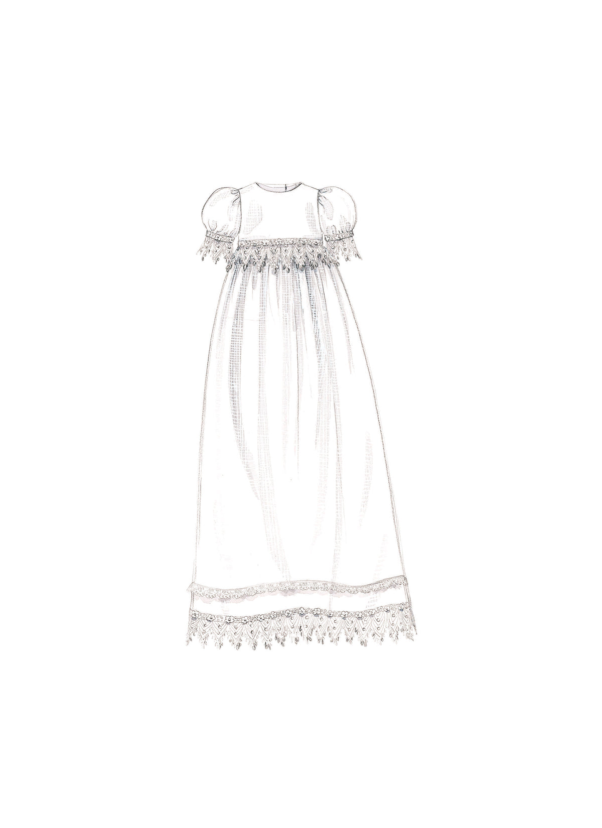 McCall’s Infant's Christening Gown, Romper And Bonnet Sewing Pattern M8460