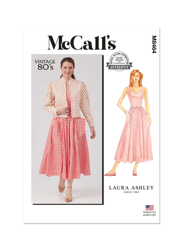 McCall’s Misses And Miss Petite Lined Jacket And Dress Sewing Pattern M8464