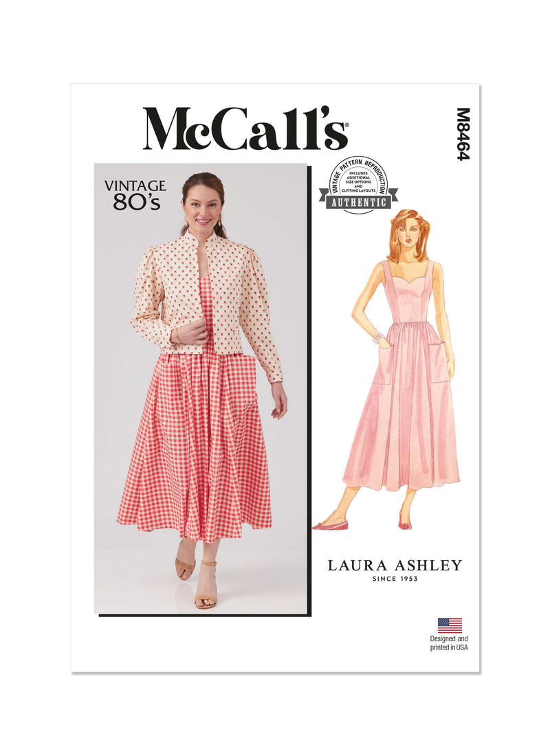 McCall’s Misses And Miss Petite Lined Jacket And Dress Sewing Pattern M8464