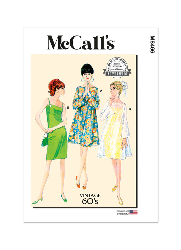 McCall’s Misses Slip Dress And Sheer Overdress Sewing Pattern M8466
