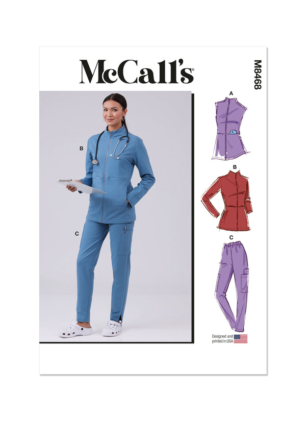 McCall’s Misses Scrubs Sewing Pattern M8468
