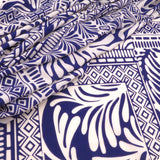 Magnolia Stretch Patchwork Light Dressmaking Fabric - Navy