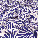 Magnolia Stretch Patchwork Light Dressmaking Fabric - Navy