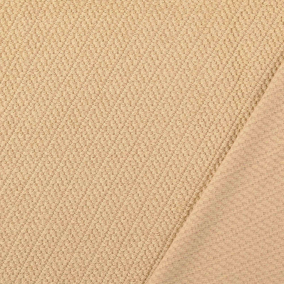 Maisie Heavy Knit Rubbed Jersey Cardigan Jumper Dressmaking Fabric - Sand
