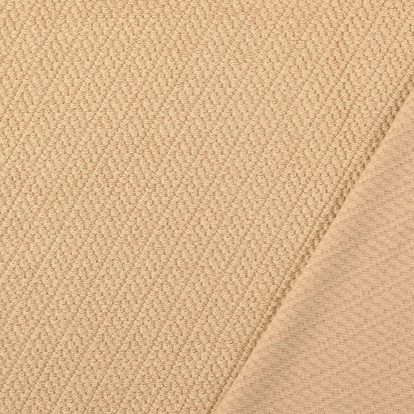 Maisie Heavy Knit Rubbed Jersey Cardigan Jumper Dressmaking Fabric - Sand