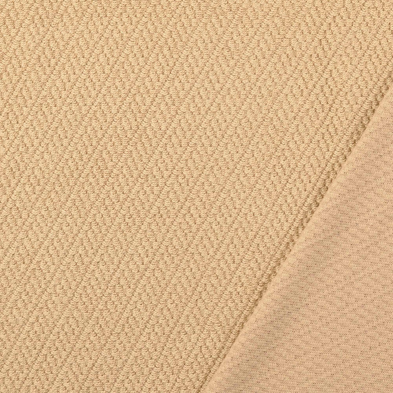 Maisie Heavy Knit Rubbed Jersey Cardigan Jumper Dressmaking Fabric - Sand