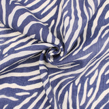 Crepe Navy Tiger Stripes