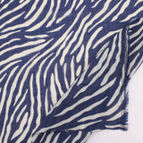 Crepe Navy Tiger Stripes