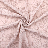 Mandy Printed Polyester Dressmaking Fabric - Floral Embroidery Natural