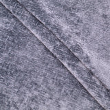 Marseille Thick Chenille Plain Textured Sofa Curtain Upholstery Fabric - Denim Blue