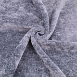 Marseille Thick Chenille Plain Textured Sofa Curtain Upholstery Fabric - Denim Blue