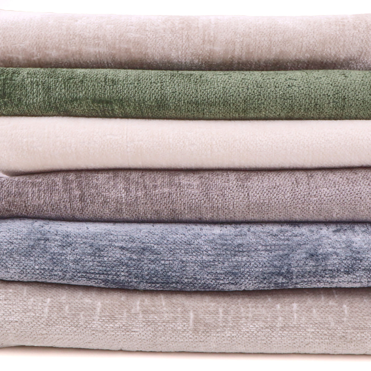 Marseille Thick Chenille Plain Textured Sofa Curtain Upholstery Fabric - Denim Blue
