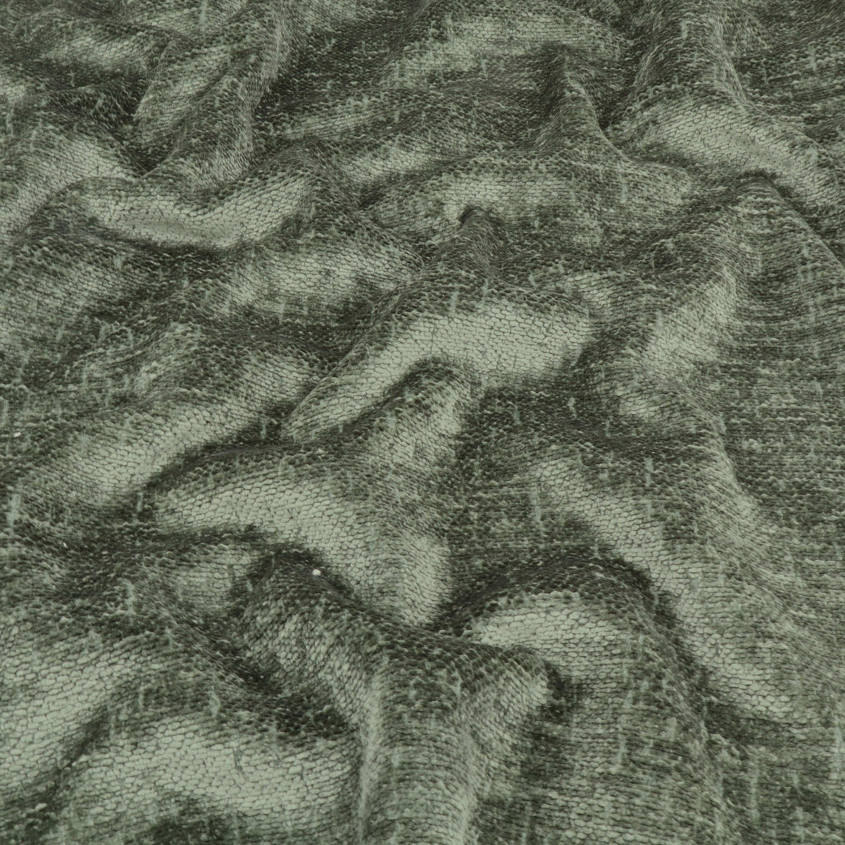 Marseille Thick Chenille Plain Textured Sofa Curtain Upholstery Fabric - Fern Green