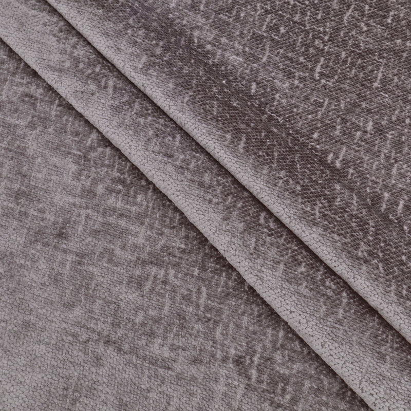 Marseille Thick Chenille Plain Textured Sofa Curtain Upholstery Fabric - Grey