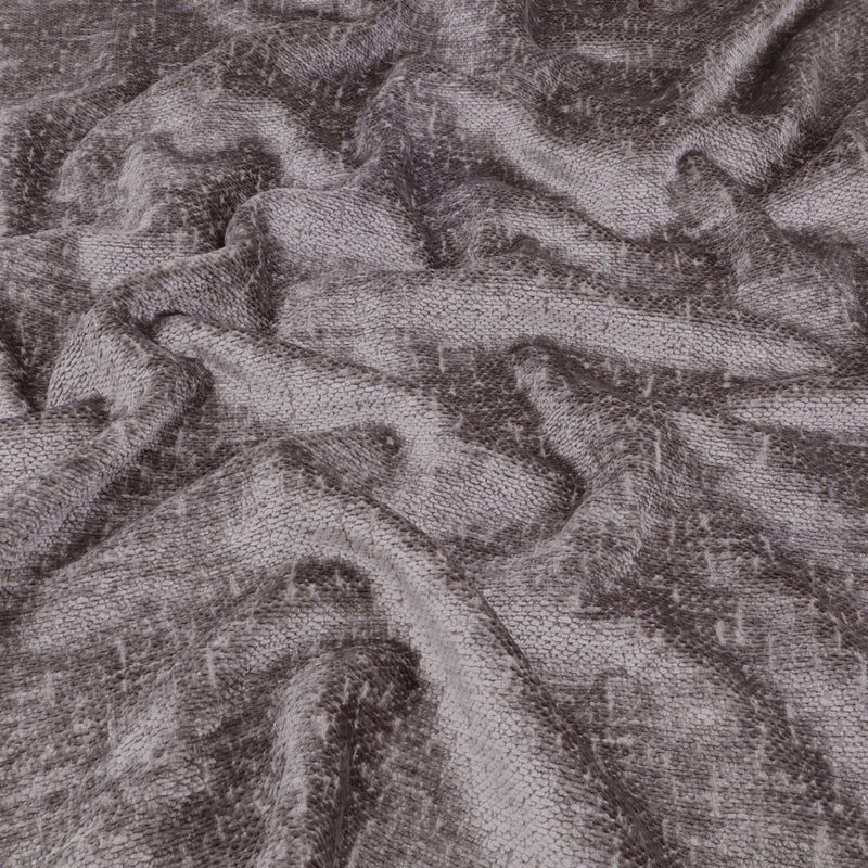 Marseille Thick Chenille Plain Textured Sofa Curtain Upholstery Fabric - Grey