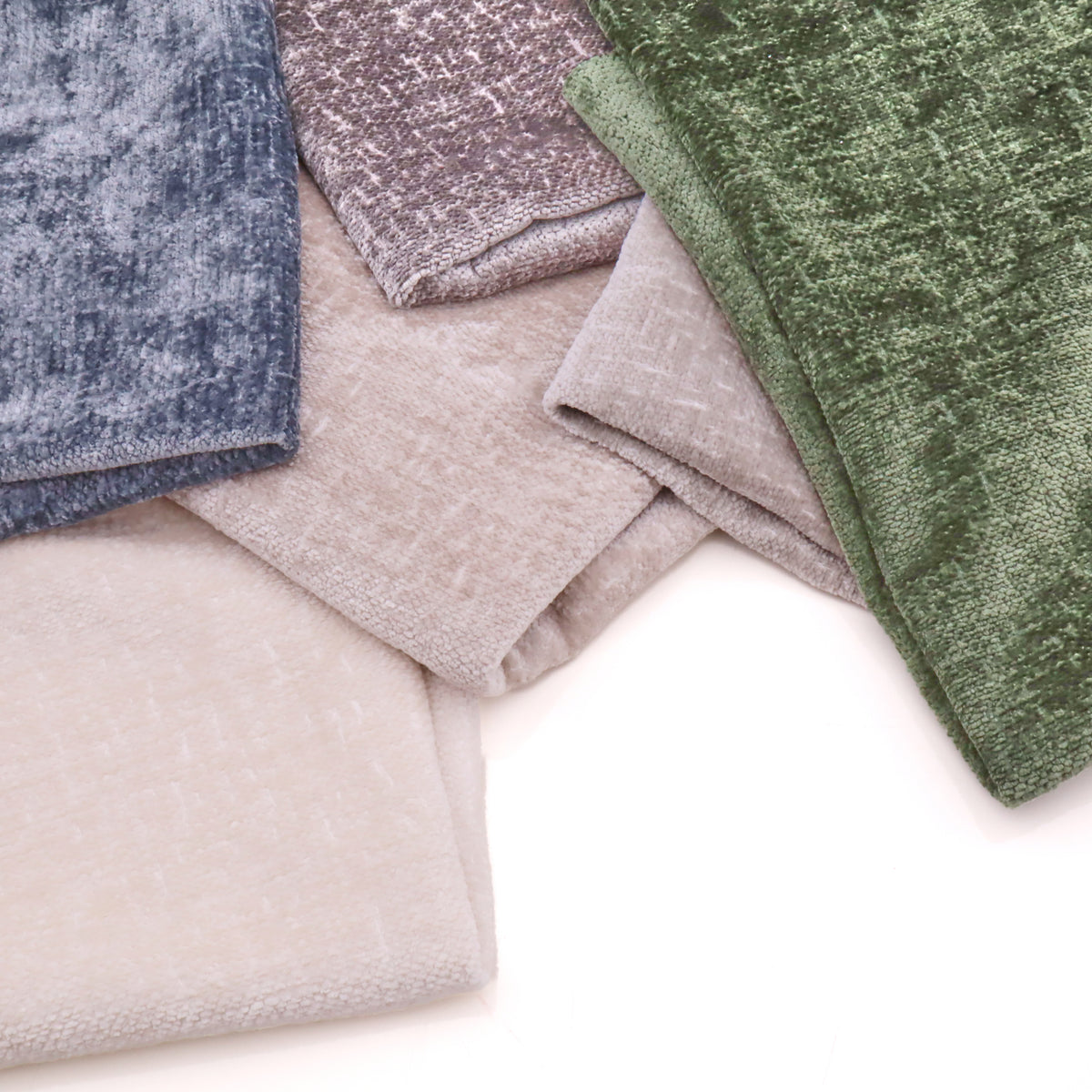 Marseille Thick Chenille Plain Textured Sofa Curtain Upholstery Fabric - Grey