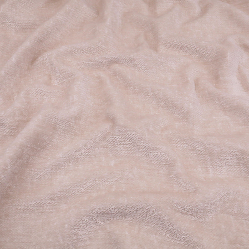 Marseille Thick Chenille Plain Textured Sofa Curtain Upholstery Fabric - Natural