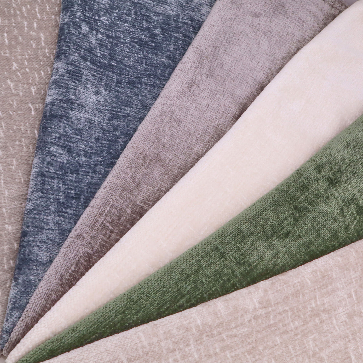 Marseille Thick Chenille Plain Textured Sofa Curtain Upholstery Fabric - Fern Green
