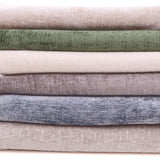 Marseille Thick Chenille Plain Textured Sofa Curtain Upholstery Fabric - Fern Green