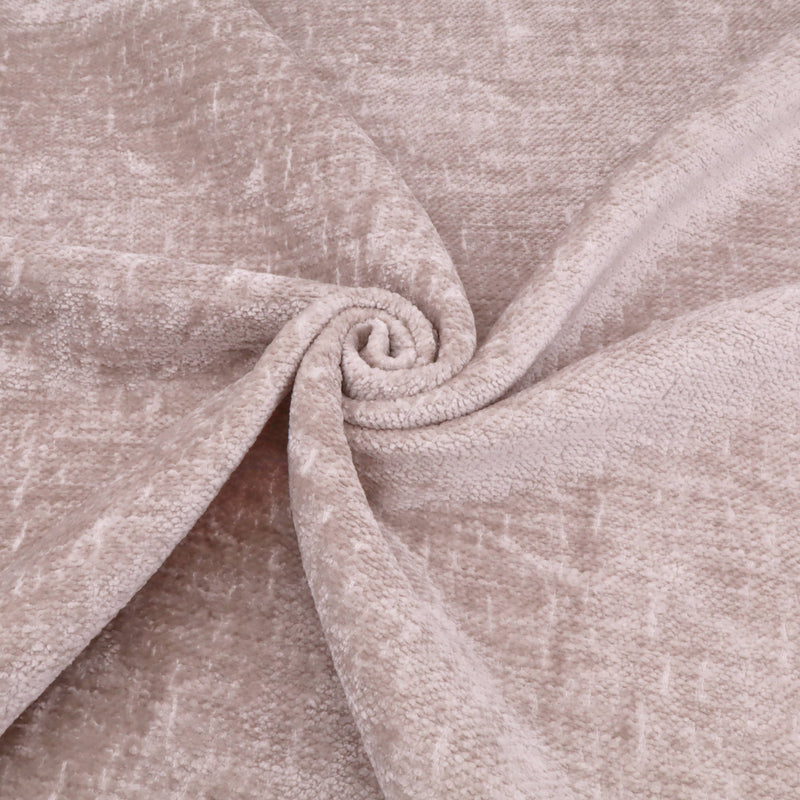 Marseille Thick Chenille Plain Textured Sofa Curtain Upholstery Fabric - Timberworlf