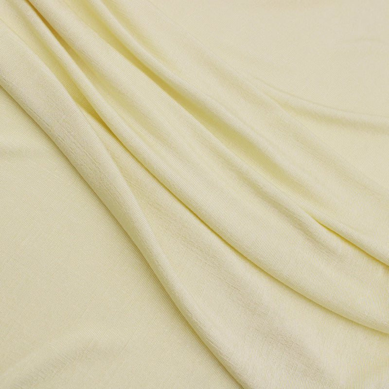 Maxine Slinky Shiny Stretch Textured Jersey Fabric - Pastel Yellow