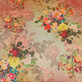 May Printed Mango Faux Silk Dressmaking Fabric - Coloured Florals