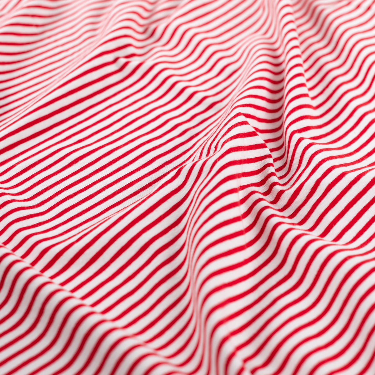 Medium Stripes Cotton Jersey - Red