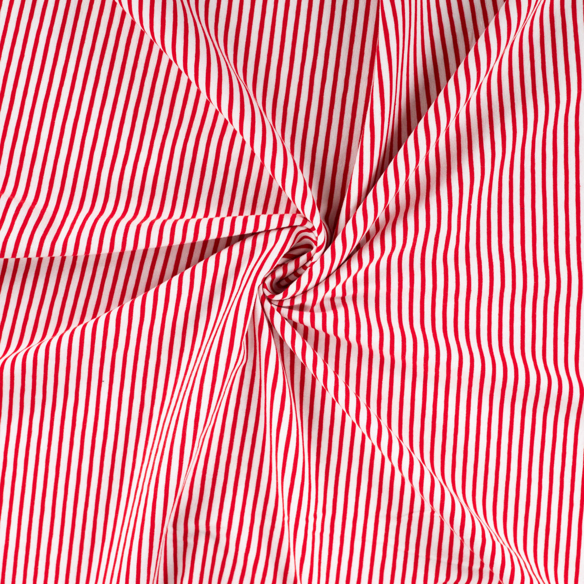 Medium Stripes Cotton Jersey - Red