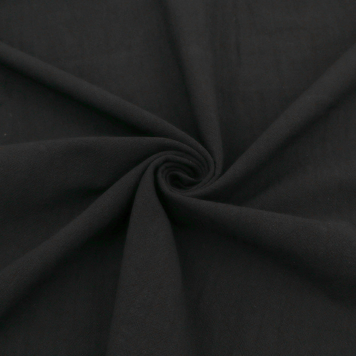 Melody Stonewashed Cotton Dressmaking Fabric  - Black