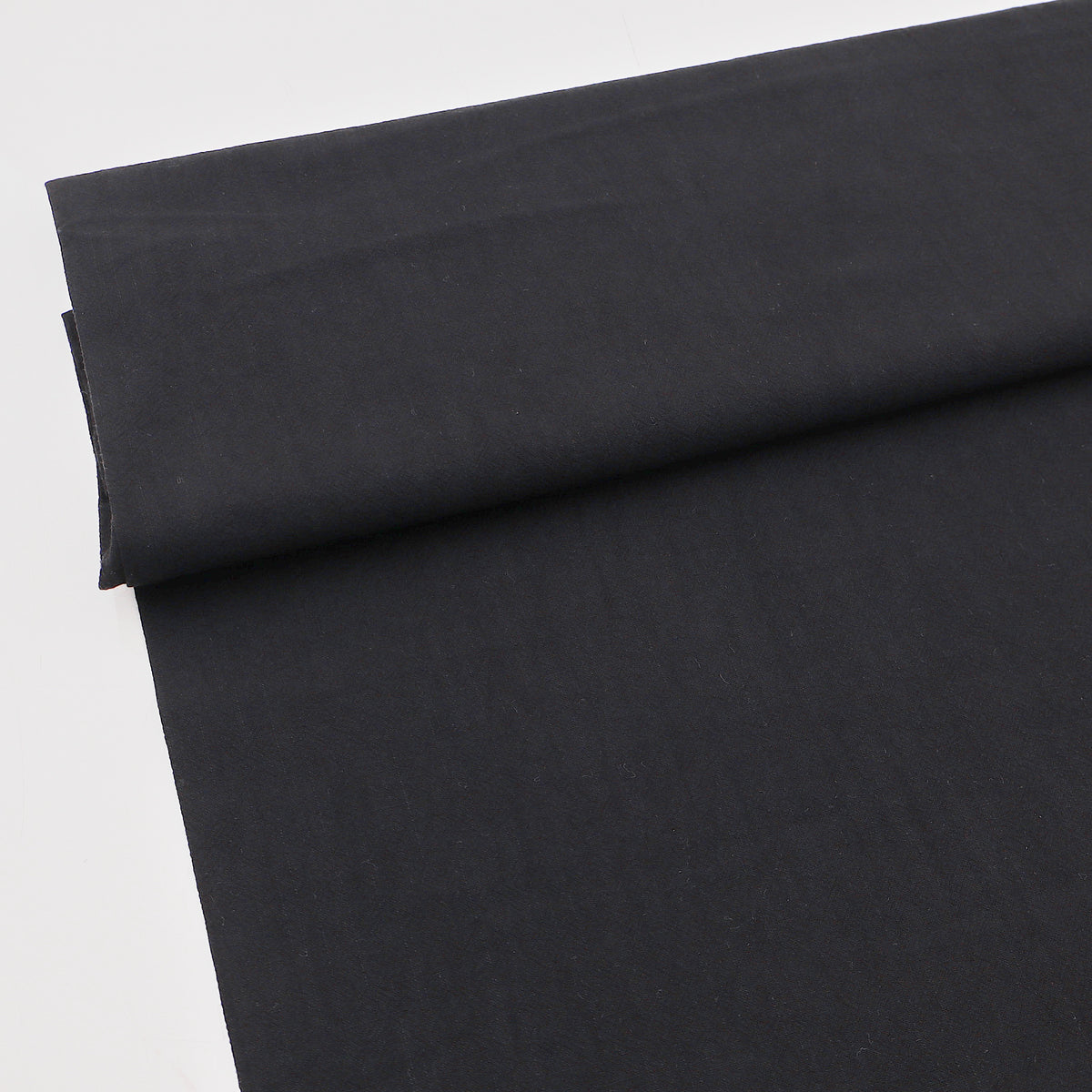 Melody Stonewashed Cotton Dressmaking Fabric  - Black