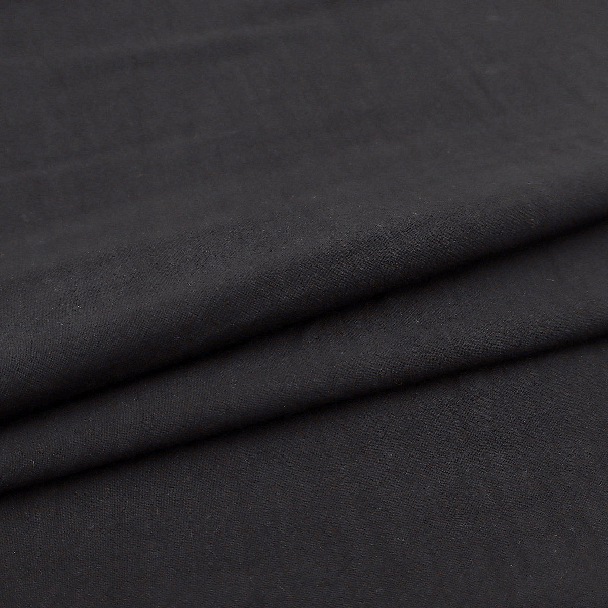 Melody Stonewashed Cotton Dressmaking Fabric  - Black