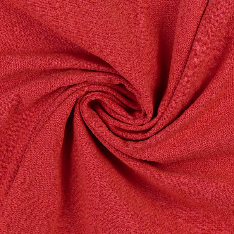 Melody Stonewashed Cotton Dressmaking Fabric  - Wet Coral