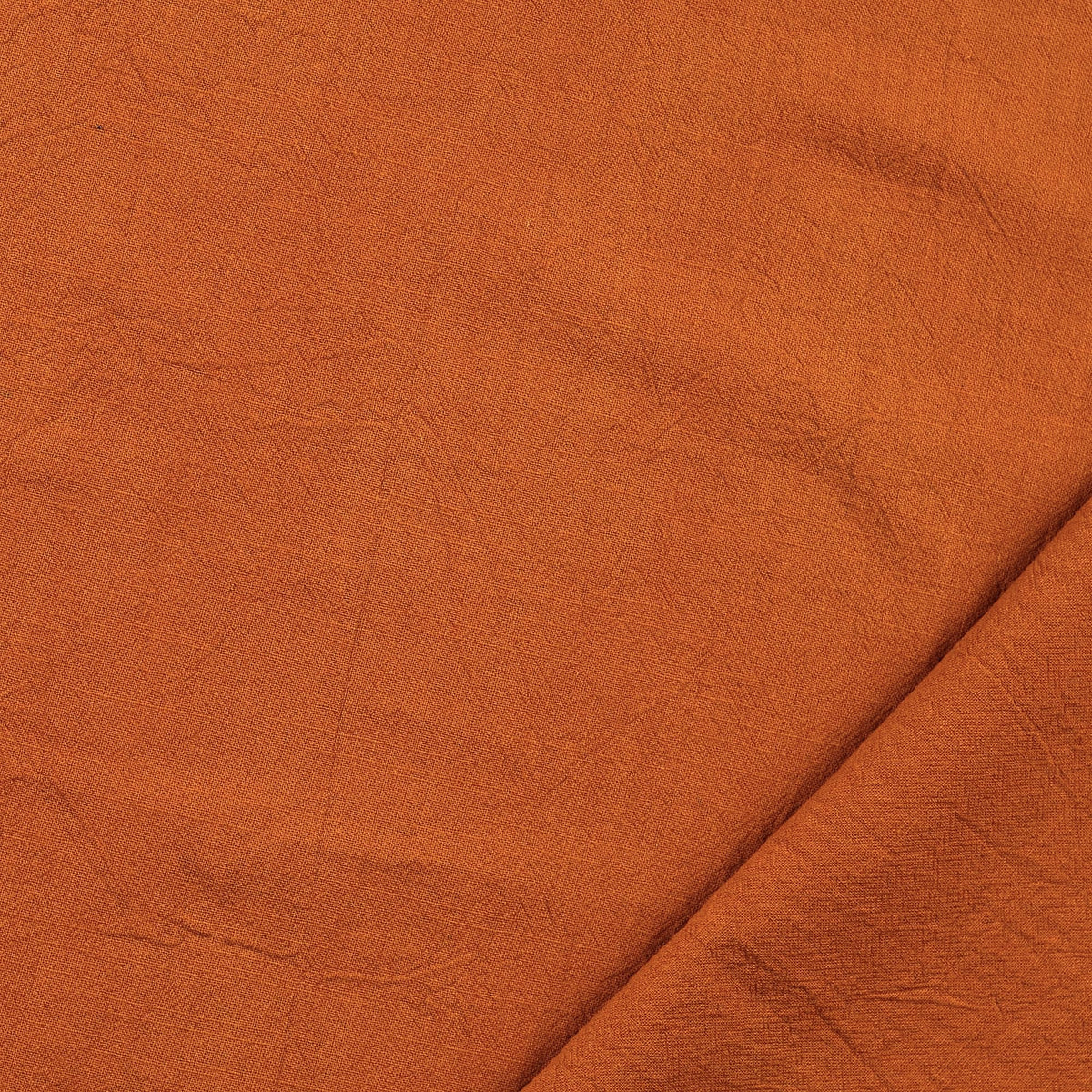 Melody Stonewashed Cotton Dressmaking Fabric  - Terracotta